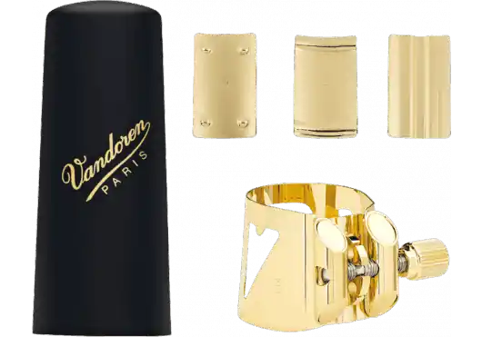 Vandoren Optimum LC090P Ligature avec couvre-bec plastique pour bec V16 ébonite saxo baryton Meilleure Vente