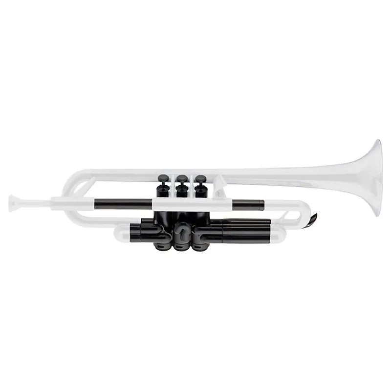 Solde DISCONTINUE Jiggs Pbone pTrumpet - Trompette Sib en plastique blanc avec housse et 2 embouchures