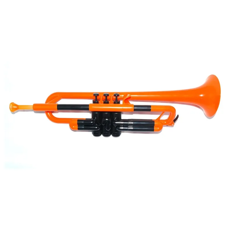 DISCONTINUE Jiggs Pbone pTrumpet - Trompette Sib en plastique orange avec housse et 2 embouchures Bon Plan