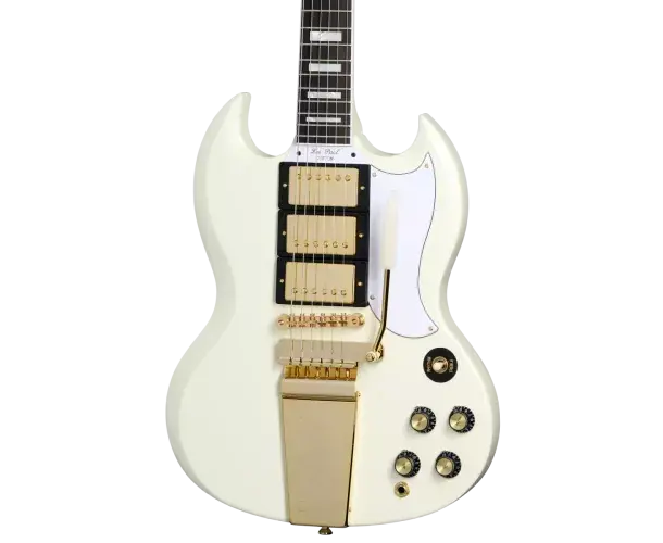Nouvelle Collection 1963 LES PAUL SG CUSTOM WITH MAESTRO VIBROLA CLASSIC WHITE