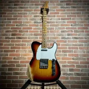 Authentique CUSTOM SHOP - S21 LTD 65 TELE CUSTOM HEAVY RELIC FADED AGED 3 COLOR SUNBURST