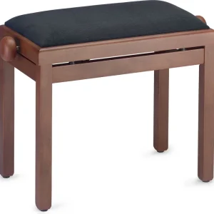 Prix Réduit DISCONTINUE Stagg PB39 MHM VBK - Banquette de Piano acajou assise noir