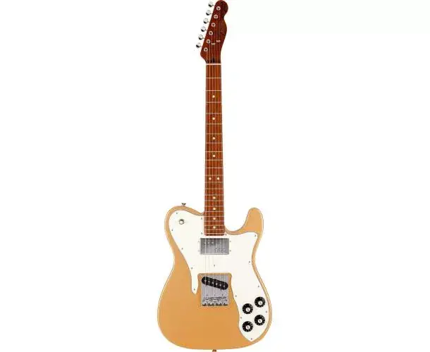MADE IN JAPAN HYBRID TELECASTER CUSTOM LIMITED RUN ROASTED MAPLE NECK GOLD Super Prix
