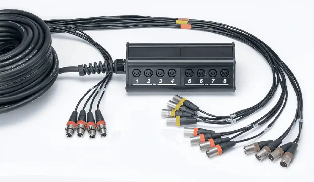 Cordial CYB12-4C - boitier scène 12 in 4 out câble xlr mâle 30m Usine Directe