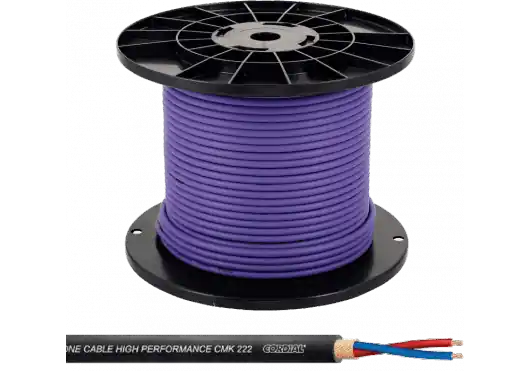 DISCONTINUE Cordial CMK222VIO100 - 2x 0,22mm² violet - 100m Vente Directe