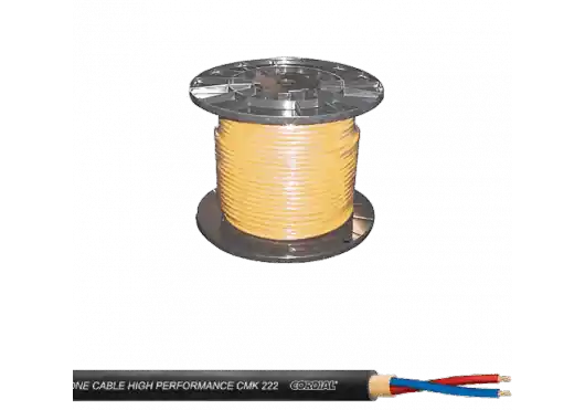 DISCONTINUE Cordial CMK222YEL100 - 2x 0,22mm² jaune - 100m Bon Plan
