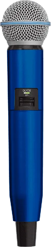 DISCONTINUE Shure WA723-BLU - corps emetteur GLXD2-SM58/beta58a bleu Nouvelle Collection