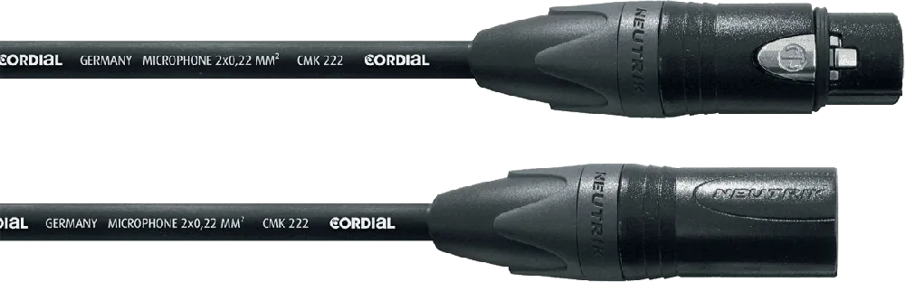 Cordial CPM20FM - câble micro neutrik xlr mâle/xlr f. - 20m Satisfait Ou Remboursé