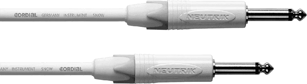 DISCONTINUE Cordial CXI6PP-SNOW - câble instrument neutrik jack droits 6m blanc Commander Maintenant