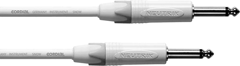 Meilleur Prix DISCONTINUE Cordial CXI3PP-SNOW - câble instrument neutrik jack droits 3m blanc