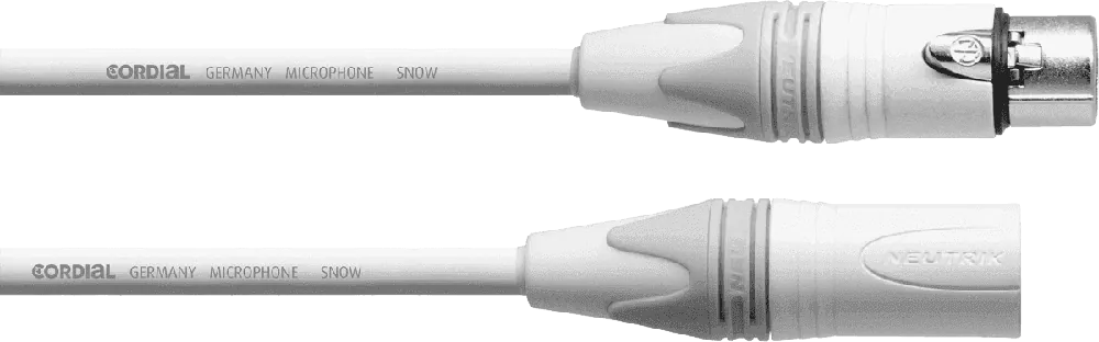 Acheter En Ligne DISCONTINUE Cordial CXM2.5FM-SNOW - câble micro neutrik xlr m./xlr f. 2,5m blanc