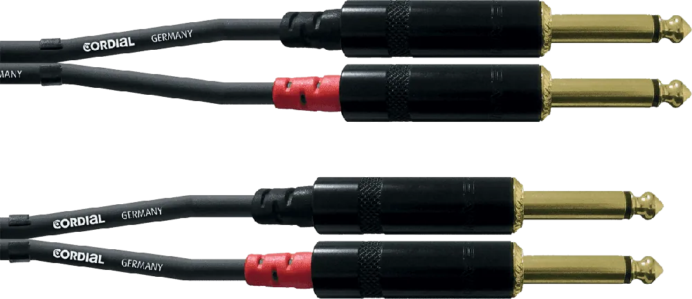 Cordial CFU6PP - câble audio double asym.rean 2x2 j. mono m. 6m Dernier Modèle