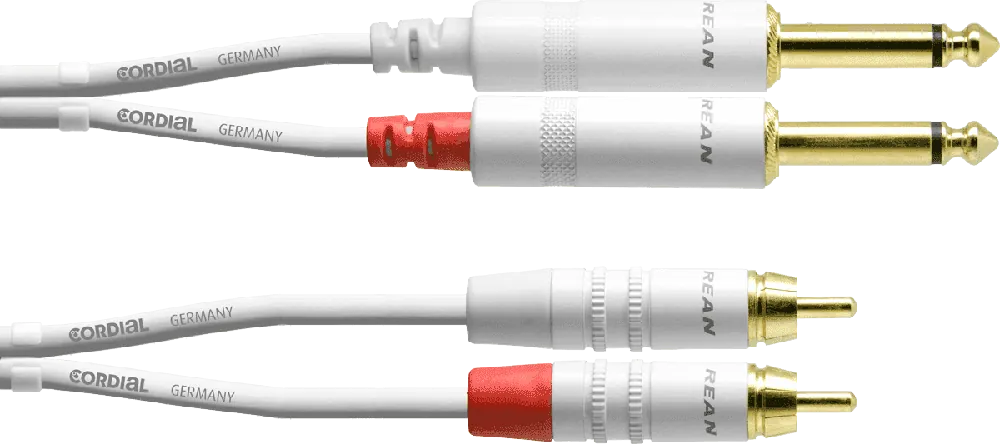 Populaire Cordial CFU3PC-SNOW - câble double 2 j. mono m./2 rca blanc 3m
