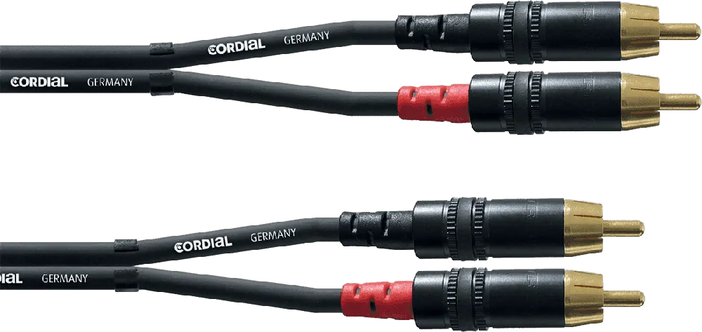 Cordial CFU6CC - câble audio double rean 2x 2 rca dorés 6m Usine Directe