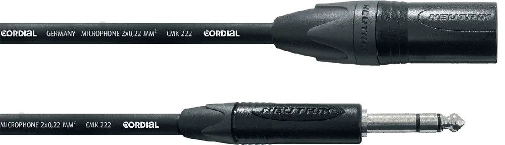 Meilleur Choix Cordial CPM2.5MV - câble audio sym neutrik xlr m/jack stéréo 2,5m