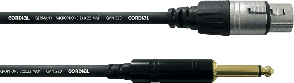 Cordial CCM10FP - câble micro rean xlr f./jack m. mono 10m Expédition Rapide