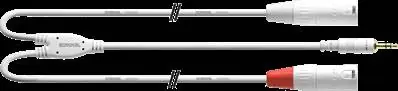 DISCONTINUE Cordial CFY6WMM-LONG-SNOW - câble y rean 3.5mm st./2x xlr m. longs 6m blanc Expédié Aujourd'hui
