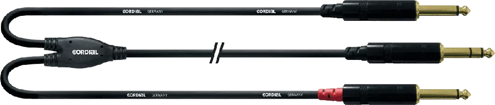 Dernier Modèle Cordial CFY6VPP - câble bretelle rean jack st m./ 2 j. mono m. 6m