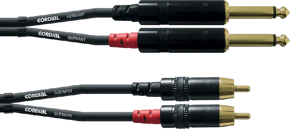 Vente Directe Cordial CFU3PC - câble audio asym.rean 2x jacks mono m/2x rca 3m