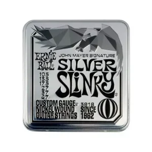 Certifié CEB 3818 CORDES ELECTRIQUES JOHN MAYER SILVER SLINKY NICKEL WOUND - 10,5-47 - PACK DE 3
