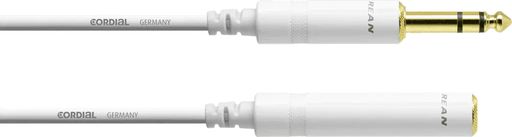 Bon Plan Cordial CFM3VK-SNOW - câble audio sym. rean jack m./jack f. 3m blanc