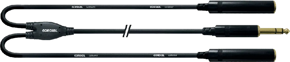 Offre Du Jour Cordial CFY0.3VKK - câble bretelle rean jack st. m./2 j. fem. 0.3m