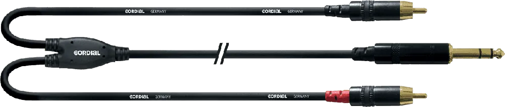 Cordial CFY3VCC - câble bretelle rean jack st. mâle/ 2x rca 3m Nouvelle Collection