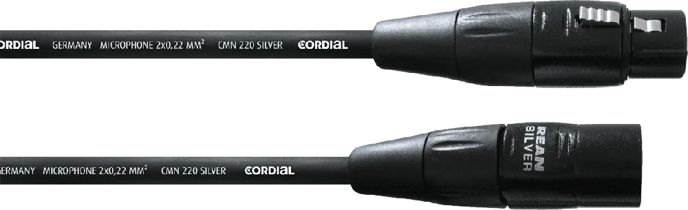 Remise Cordial CIM0.5FM - câble micro rean xlr mâle/ xlr femelle 0.5m noir