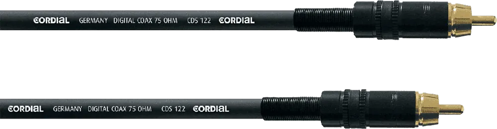DISCONTINUE Cordial CPDS2CC - câble spdif 2x rca plaqués or - 2 m Nouvel Arrivage