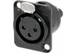 Meilleur Prix DISCONTINUE Neutrik NC3FD-S-1-B - emb. xlr f noire 3 pôles or à vis