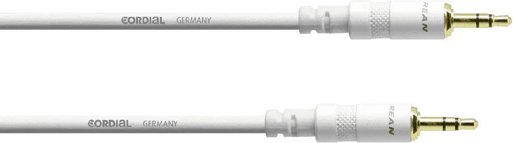 Commander Vite Cordial CFS3WW-SNOW - câble audio sym. rean 3,5mm m/m st. 3m blanc