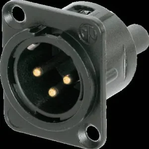 Certifié DISCONTINUE Neutrik NC3MD-S-1-B - emb. XLR M noir contacts or born.