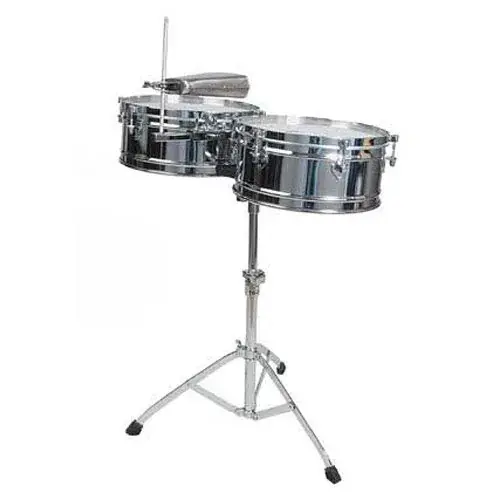 LATIN PERCUSSION LP257S Timbales 14"/15" Tito Puente Acier Must-Have