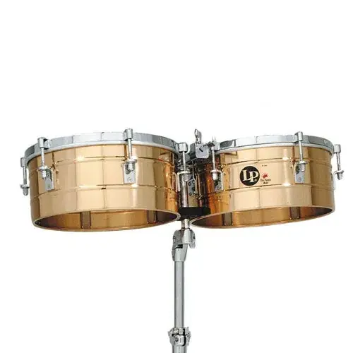 LATIN PERCUSSION LP257B Timbales 14"/15" Tito Puente Cuivre Solde