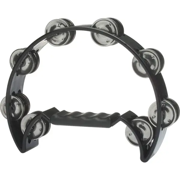 Nouveauté Tambourin Stagg - Simple Demi Lune - 16 Cymb - Black