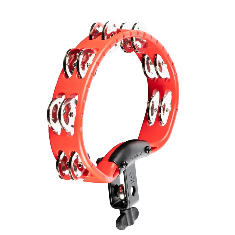 MEINL HTMT2R Tambourin Headliner Demi-Lune 2 Rangs Acier Red w/clamp Nouveauté