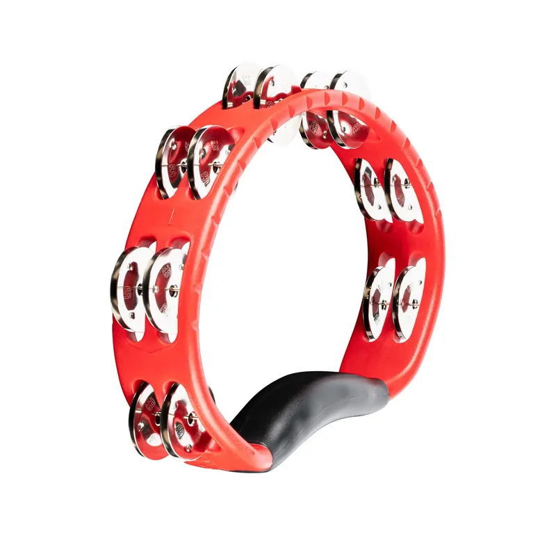 Haute Qualité Tambourin Meinl Headliner Demi-Lune - 2 Rangs - Acier - Red