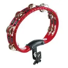 Meilleure Vente MEINL TMT2R Tambourin Demi-Lune 2 Rangs Acier Red w/clamp