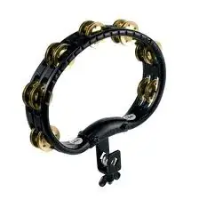 MEINL TMT2BK Tambourin Demi-Lune 2 Rangs Acier Black w/clamp Retour Gratuit
