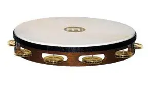 Vente Directe Tambourin Meinl Bois - Peau De Chevre - 1 Rang - Laiton - Brown