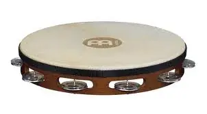 Haute Qualité Tambourin Meinl Bois - Peau De Chevre - 1 Rang - Alu - Brown