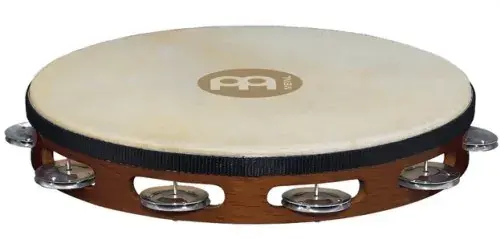 Prix Réduit Tambourin Meinl Bois - Peau De Chevre - 1 Rang - Acier - Brown