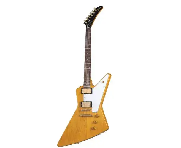1958 KORINA EXPLORER WHITE PICKGUARD NATURAL Top Vente