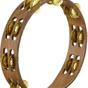 Tambourin Meinl 10" Bois - 2 Rangs Nickel/Laiton Marteles - Walnut Br Satisfait Ou Remboursé
