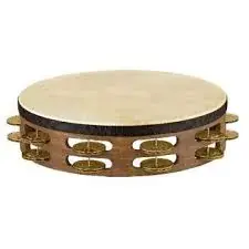 Nouvelle Collection Tambourin Meinl 10" - Peau De Chevre - 2 Rangs - Laiton - Walnut Bro