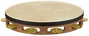 Produit De Marque Tambourin Meinl 10" - Peau De Chevre - 1 Rang - Laiton - Walnut Brow