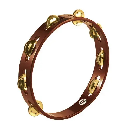 Commander Maintenant Tambourin Meinl 10" - 1 Rang - Laiton - African Brown