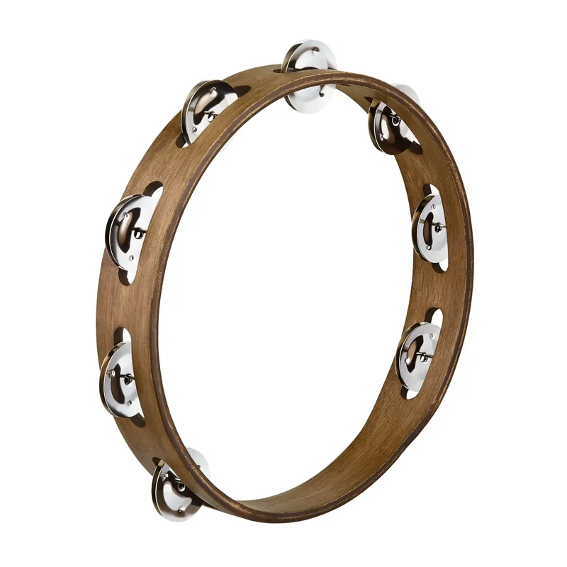 Paiement Sécurisé Tambourin Meinl 10" - 1 Rang - Acier - Walnut Brown