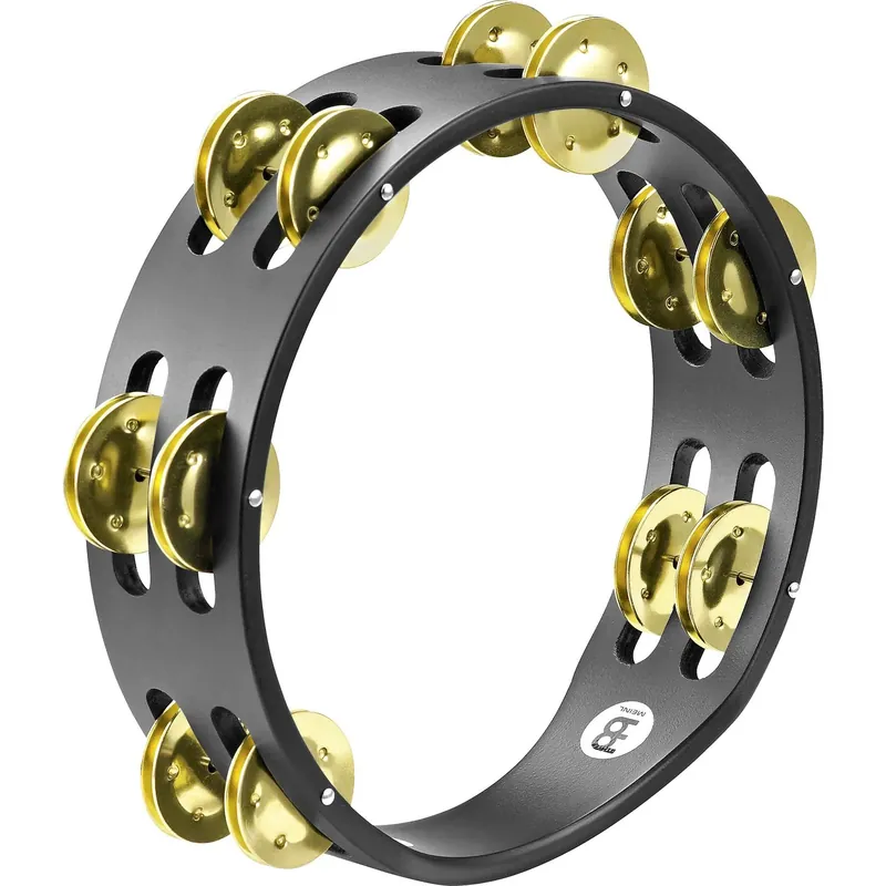 Expédié Aujourd'hui Tambourin Meinl 08" - 2 Rangs Laiton - Black