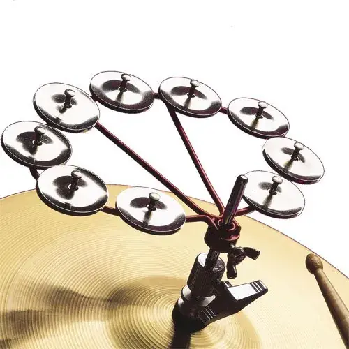 LATIN PERCUSSION LP191NYS Tambourin Sur Hi-Hats Acier City Simple Rangee Remise